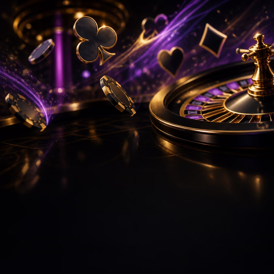 Pacific Spins live casino dark gold card background